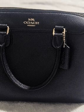 Coach Navy Leather Satchel - Coach